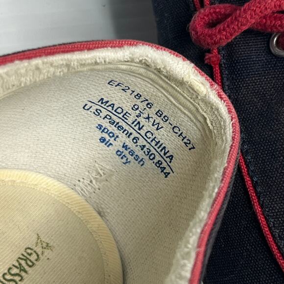 Grasshoppers Westwind Slip On Loafers Retro Navy Blue Red Canvas Size 9.5W - Picture 7 of 9